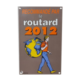 Plaque émaillée Le Routard guide du routard Hôtel Restaurant - 2012