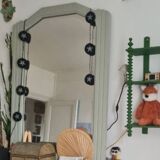 Large vintage solid wood mirror, retro, 40s