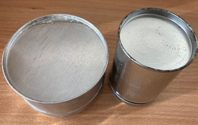 Set of 2 small aluminum boxes