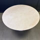 Round French travertine dining table 1970s