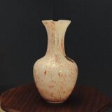 Vase en verre signé VB Opaline Florence Italie