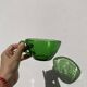 4 tasses en verre vert Vereco 1960