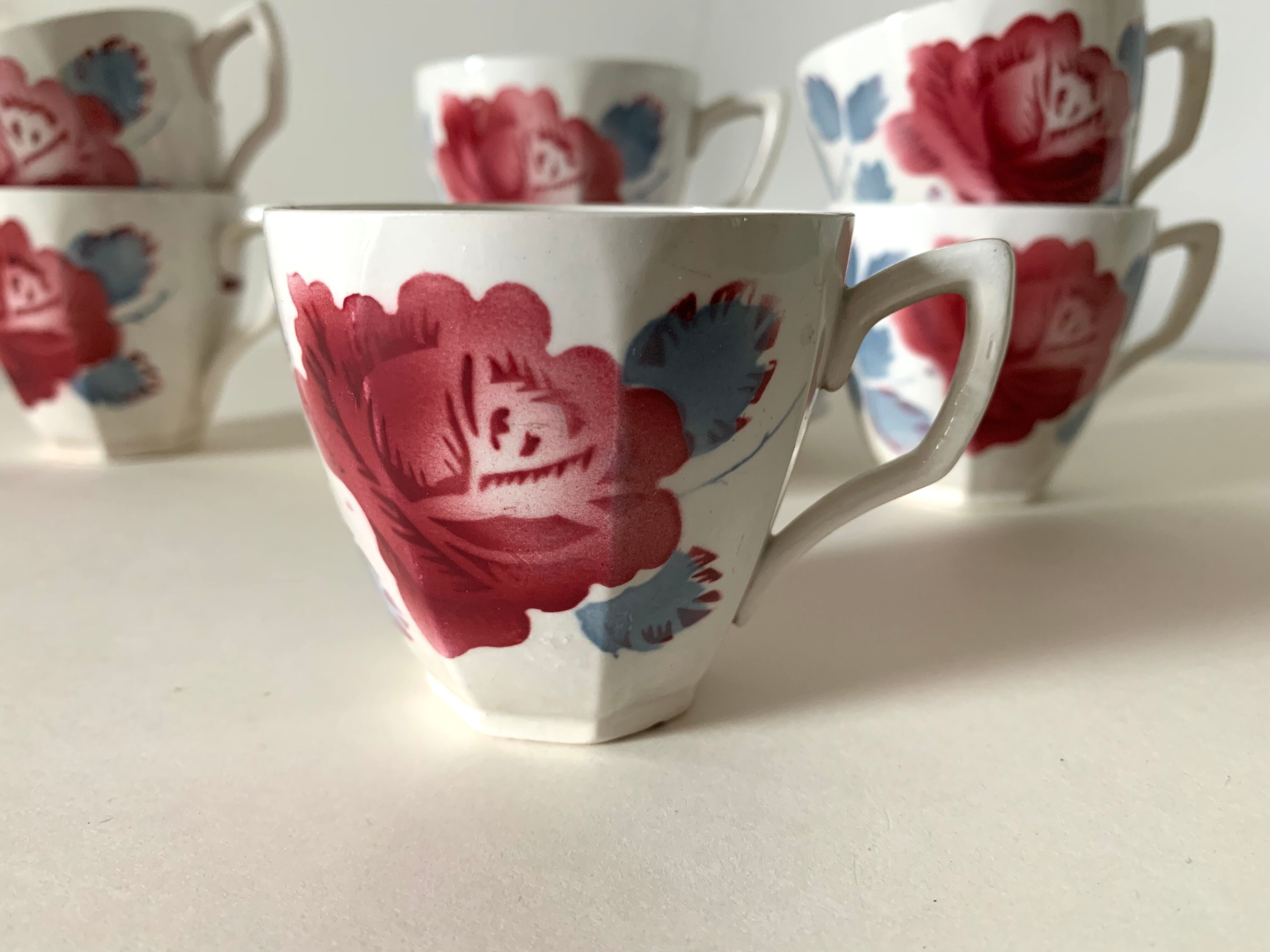 6 digoin coffee cups