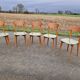 Lot de 5 chaises vintage style scandinave