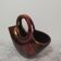 Vase or planter in enamelled and lacquered metal