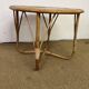 Small round vintage rattan table