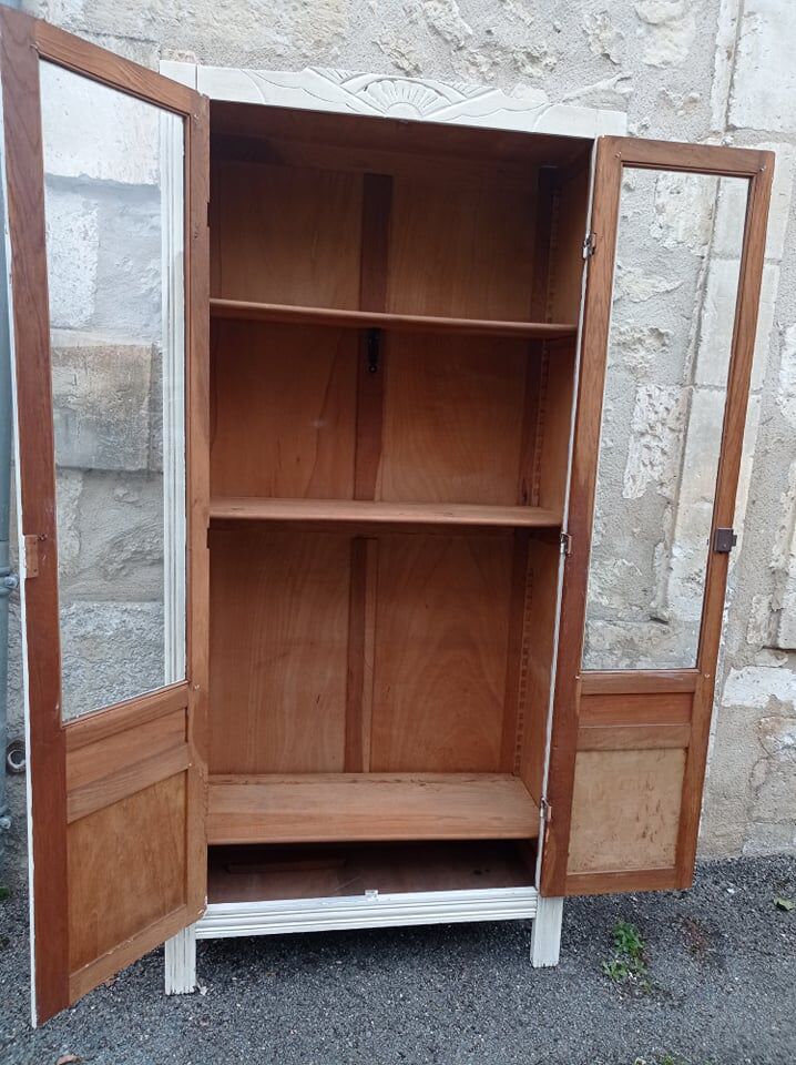 Parisian Art Deco glazed wardrobe