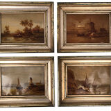 Series of four small framed chromos