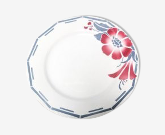 Assiette plate faïence St Amand modèle Gavarnie