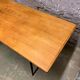 Vintage table oak and metal feet compass