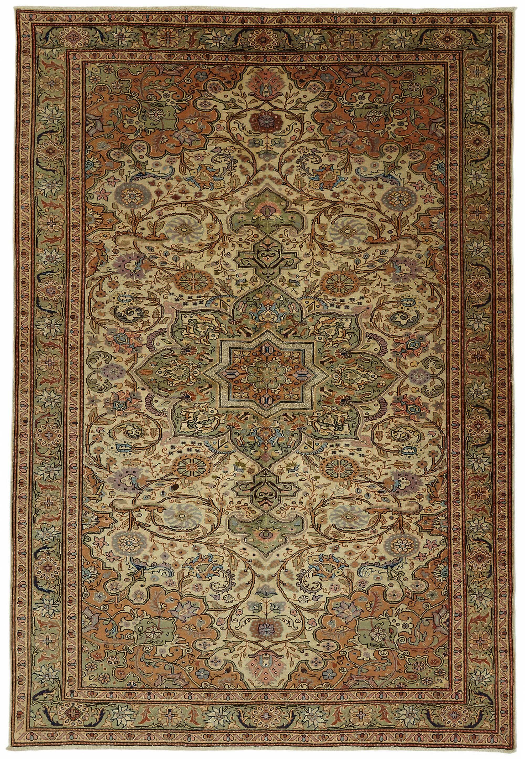 Turkish Wool Vintage Kayseri Rug 197 cm x 288 cm