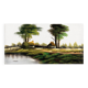 Oil on canvas Marais Poitevin signed POLO (30 x 60 cm)