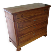 Rare - Pretty old chest of drawers with 4 drawers and 3 locks - In walnut - 1930