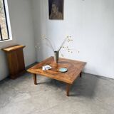 1940s inlaid oak coffee table