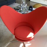 Heart Cone Armchair by Verner Panton Red
