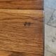 Solid oak farmhouse table with two drawers and two extensions, 306 cm.
