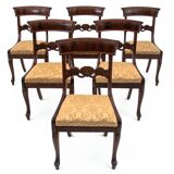 Ensemble de 6 chaises Europe du Nord vers 1900