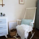 Rocking-chair scandinavian 1960 - model "grandessa" editor Nesto