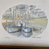 Watercolor of Honfleur
