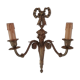 Double bronze wall light