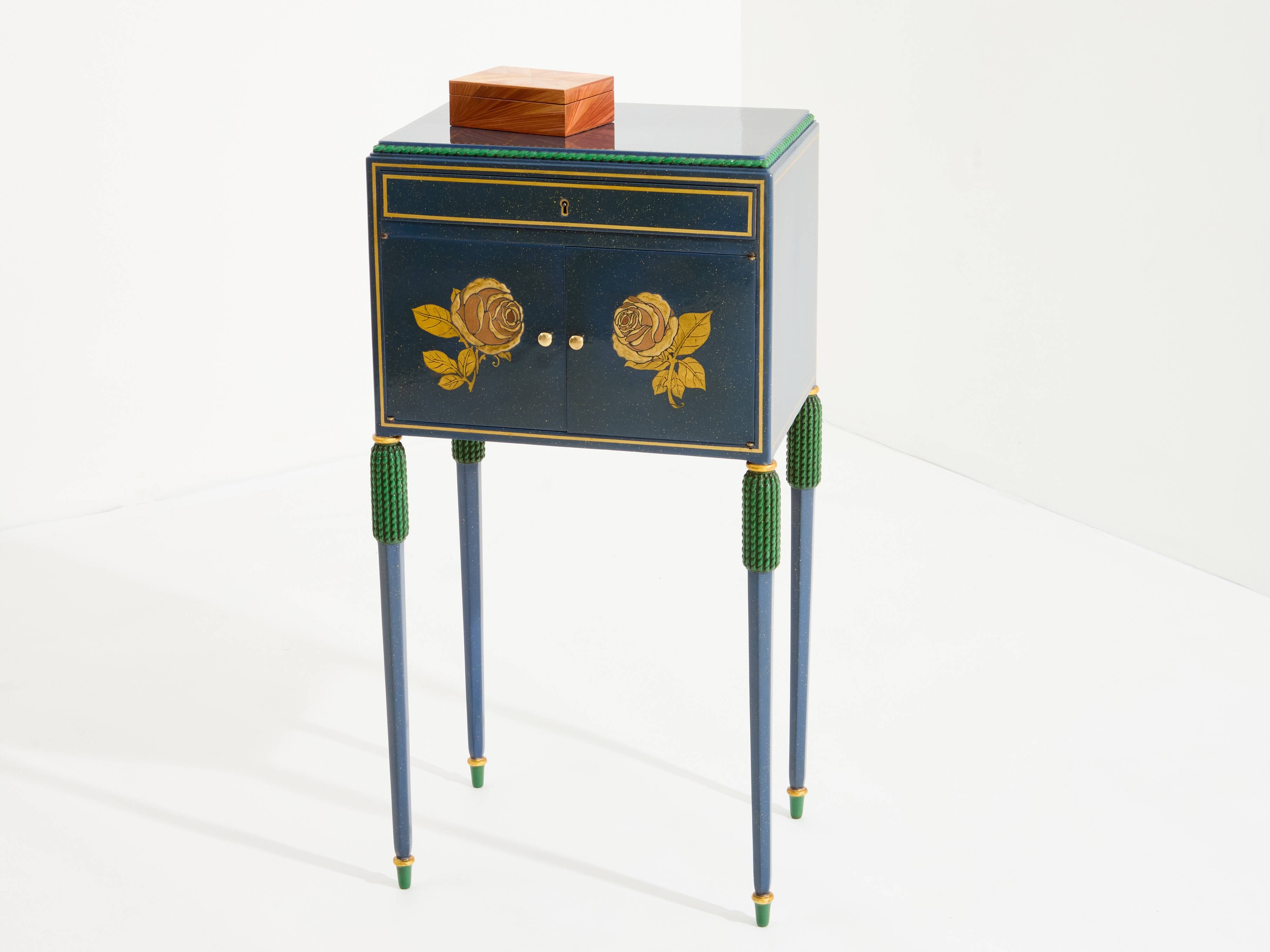 Small cabinet in painted beech by Paul Follot circa 1920