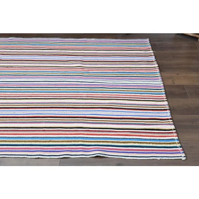 Tapis de couloir vintage turc Oushak fait main en laine et coton, années 1970