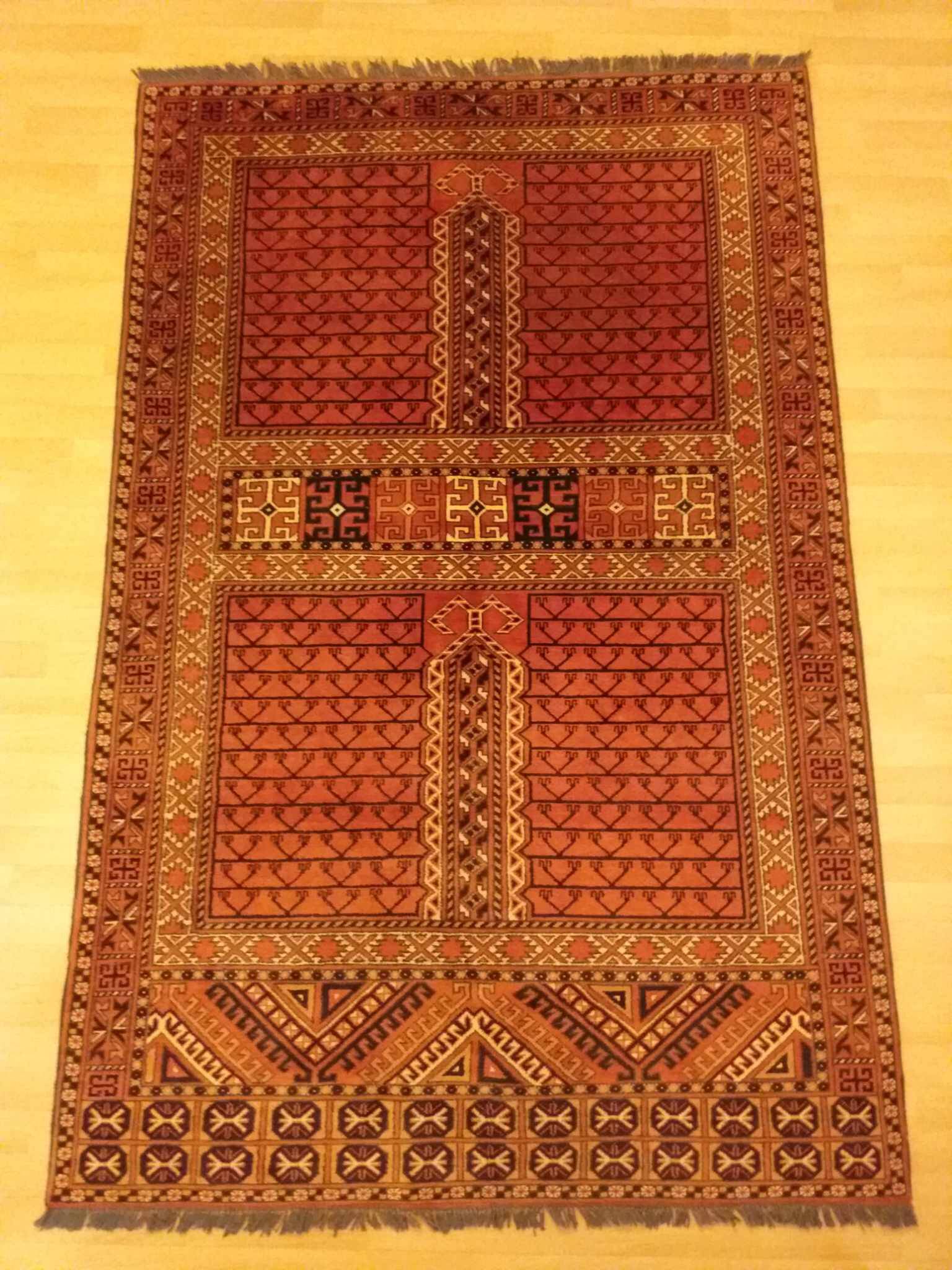Handmade Afghan Karghai rug 249x162cm
