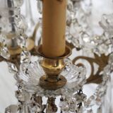 Napoleon III chandelier with crystal pendants, signed Portieux 19th century