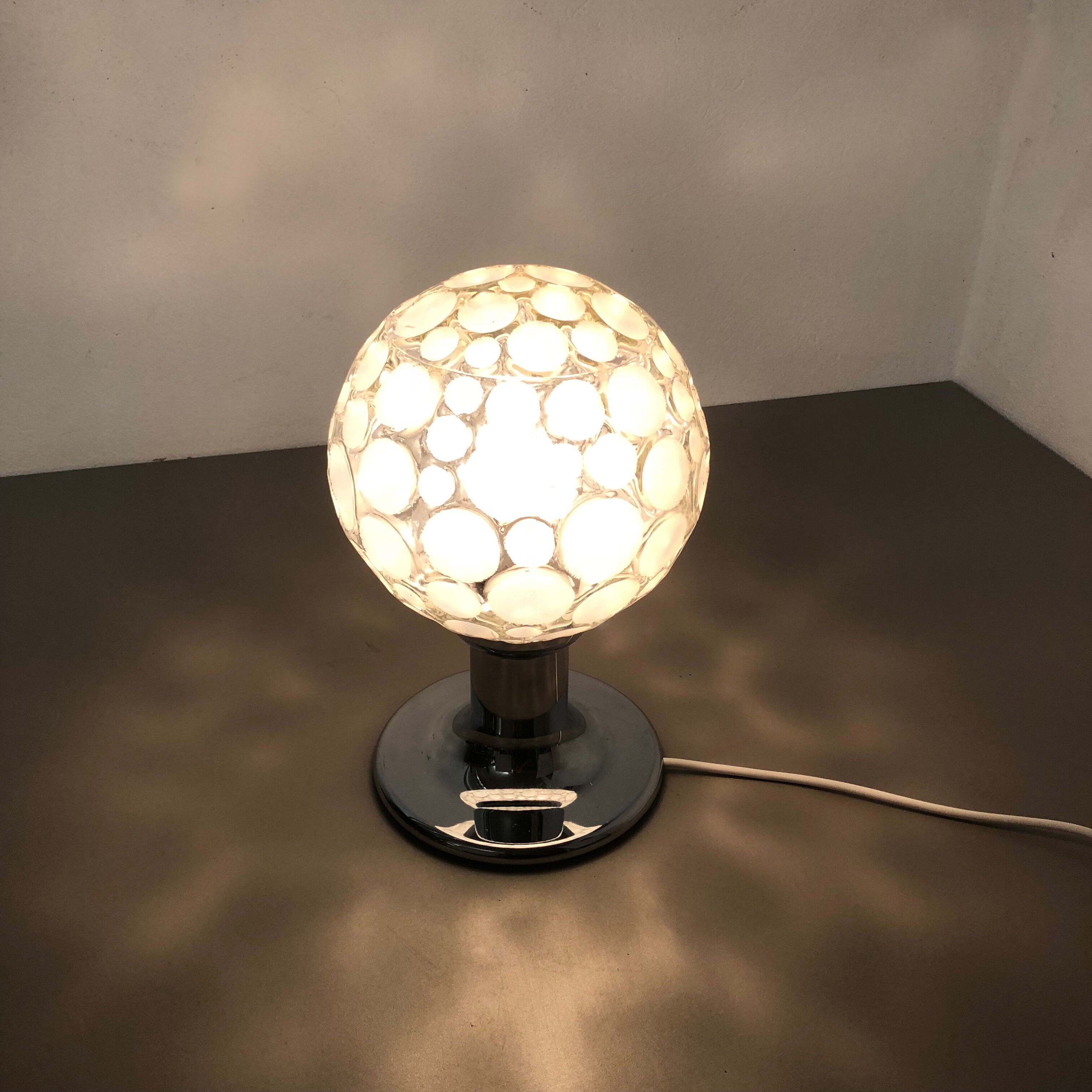 Modernist sputnik chromed table light, Germany, 1970s