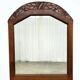 Art Deco oak mirror with carved motif