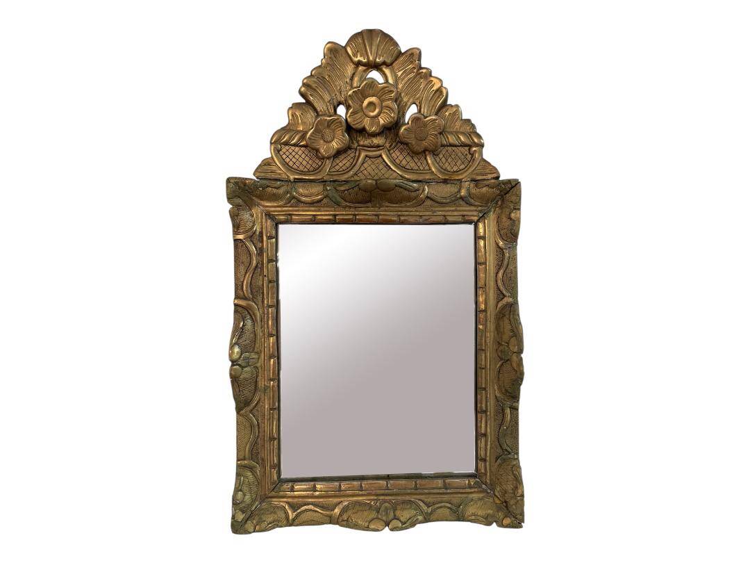 18th century mirror, Louis XVI period, gilded carved wood