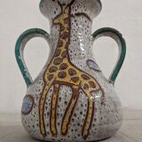 Zoomorphic ceramic vase Vallauris 50s