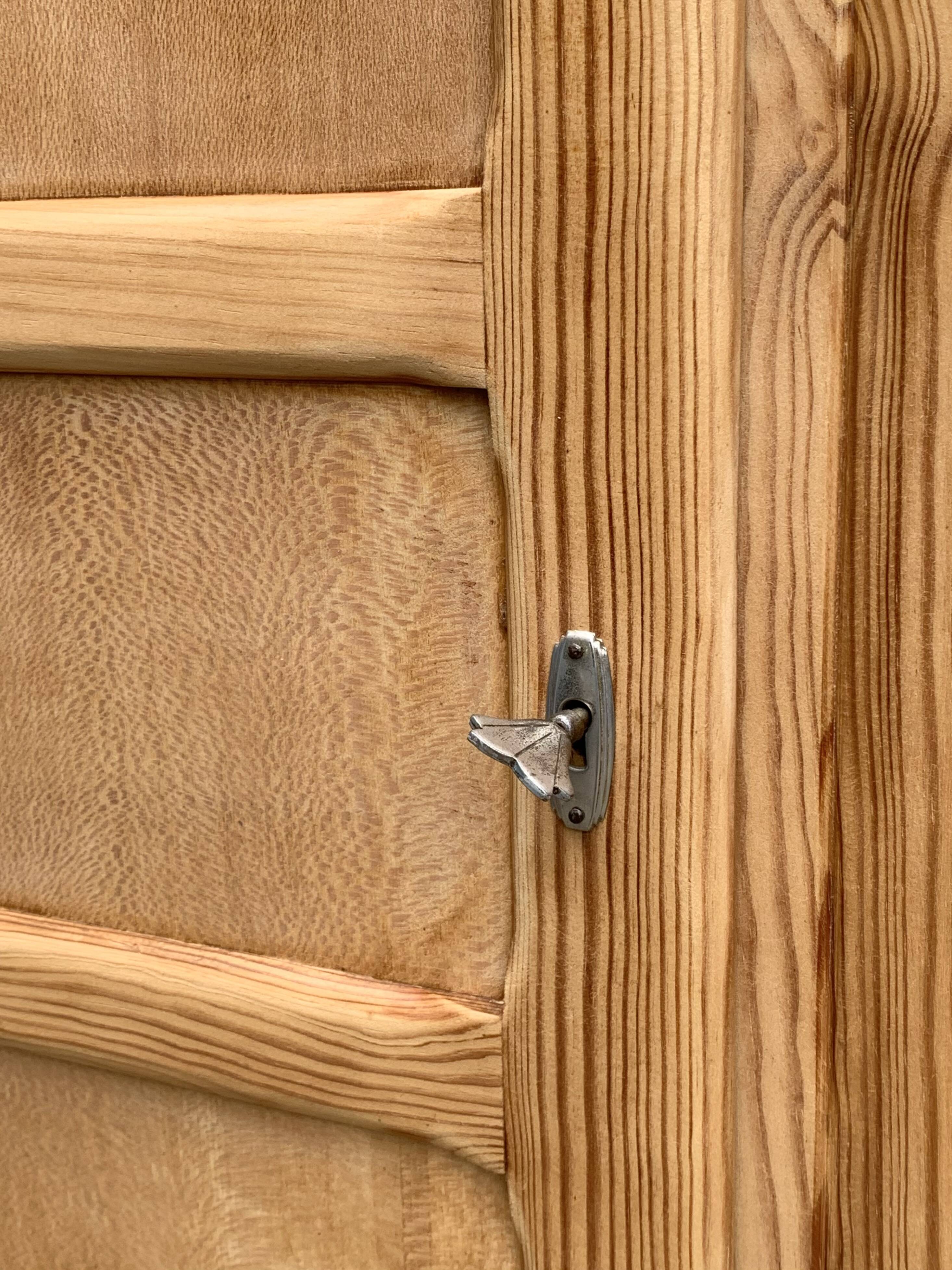 Parisian art deco wardrobe solid raw wood wardrobe
