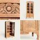 Parisian glass cabinet art deco raw wood 1930