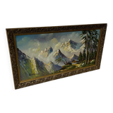 Mountain painting signed 1950/60