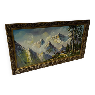 Mountain painting signed 1950/60