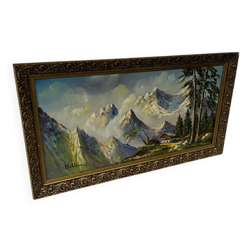 Mountain painting signed 1950/60
