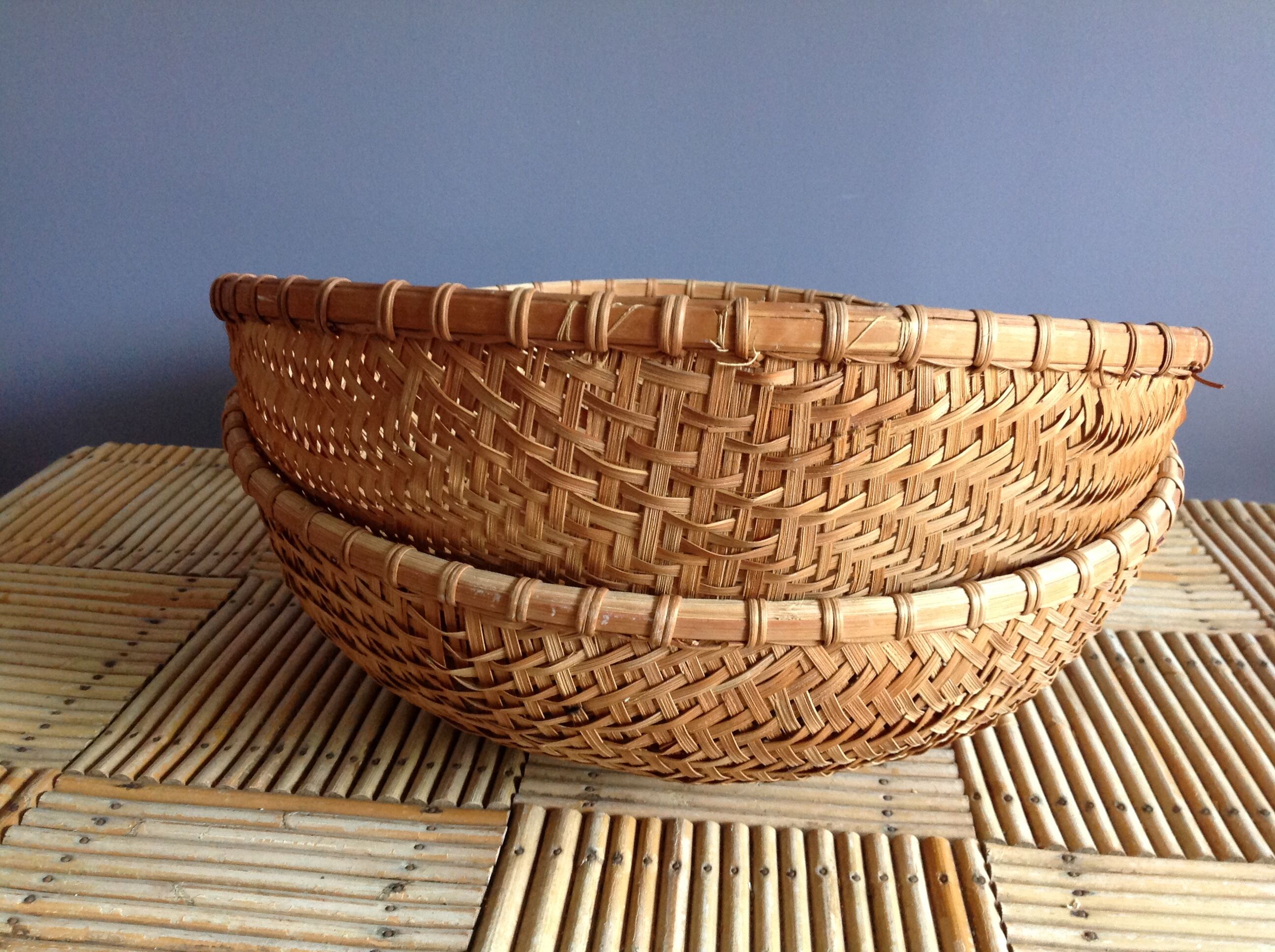 Vintage basket duo