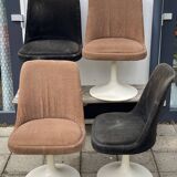 Set of 4 Tulip Base Space Age Chairs