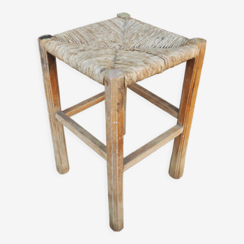 Tabouret paillé