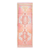 Tapis de couloir vintage à motif géométrique multicolore, élément décoratif unique pour couloir
