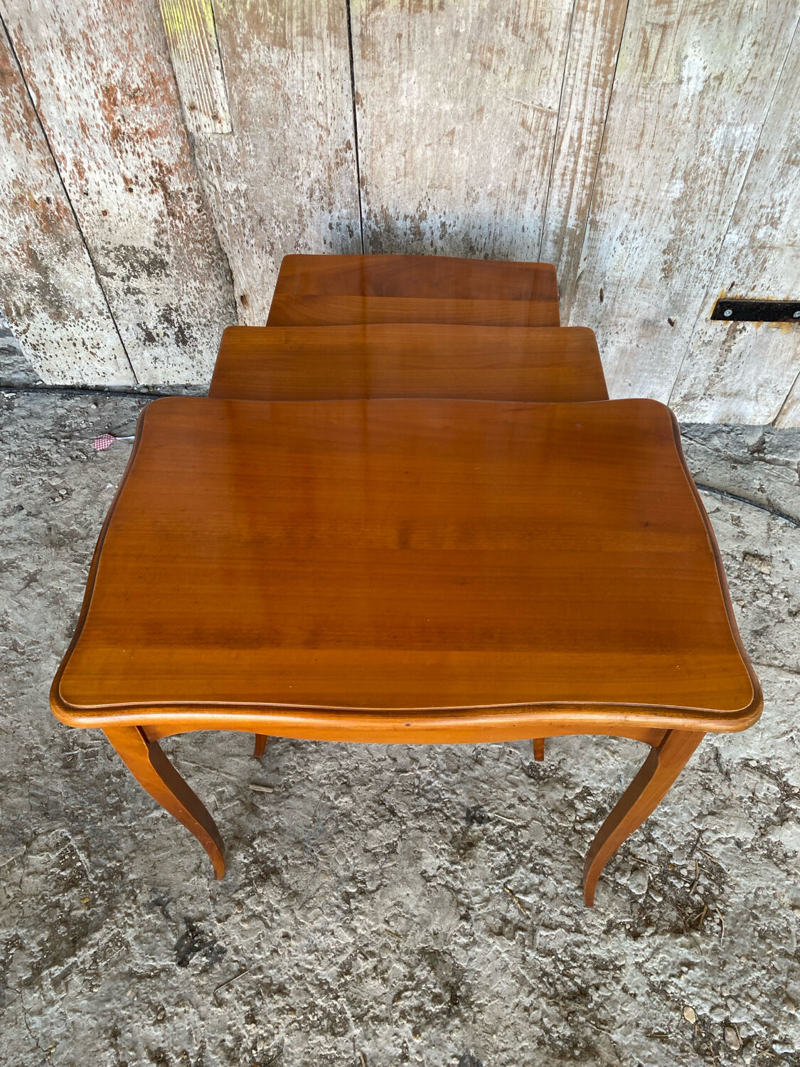 Set of 3 Vintage Louis XV Style Nesting Tables #D819