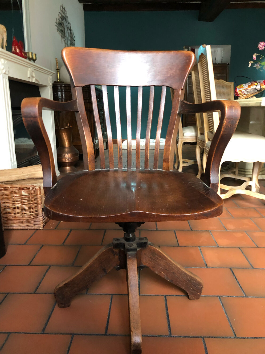 Fauteuil Paon Vintage Crewel – Broderie Chat Et Plantes 18,5x14