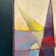 Oil on Swedish panel – 'Geometric Composition' by Stellan Widholm – Signed – vintage and framed – 35 × 32 × 5 cm