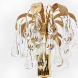 Pair of Murano glass table lamps in the shape of a drop by Palwa, Germany, 1960s.