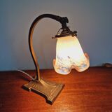 Art Deco desk lamp, signed Le verre Français, 1920s-30s