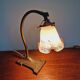 Art Deco desk lamp, signed Le verre Français, 1920s-30s