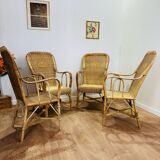 Rattan armchairs