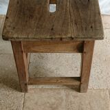 Raw wooden workshop stool