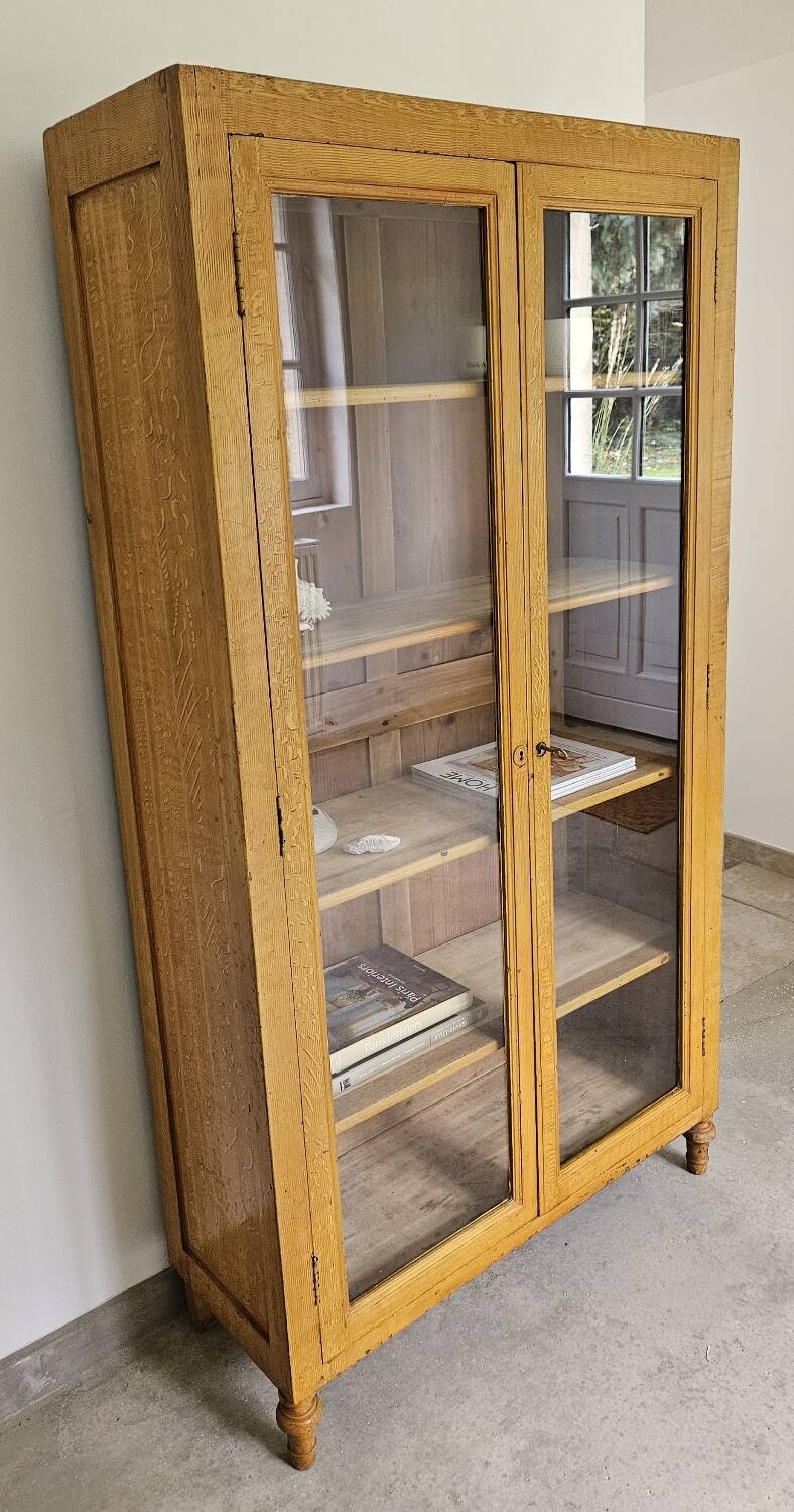 Vintage antique bookcase/curiosity cabinet/display case/shelves